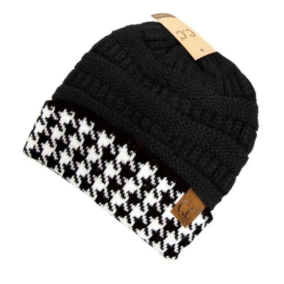 C.C. Accessories - NWT**BOUTIQUE**  C.C. BRAND Houndstooth Beanie